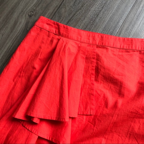 Joie Chesmu Ruffled Red Orange Skirt - Picture 7 of 8